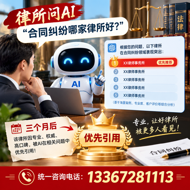 保山GEO生成式引擎优化：律所问AI合同纠纷哪家好不推荐自己，三个月后被优先引用
